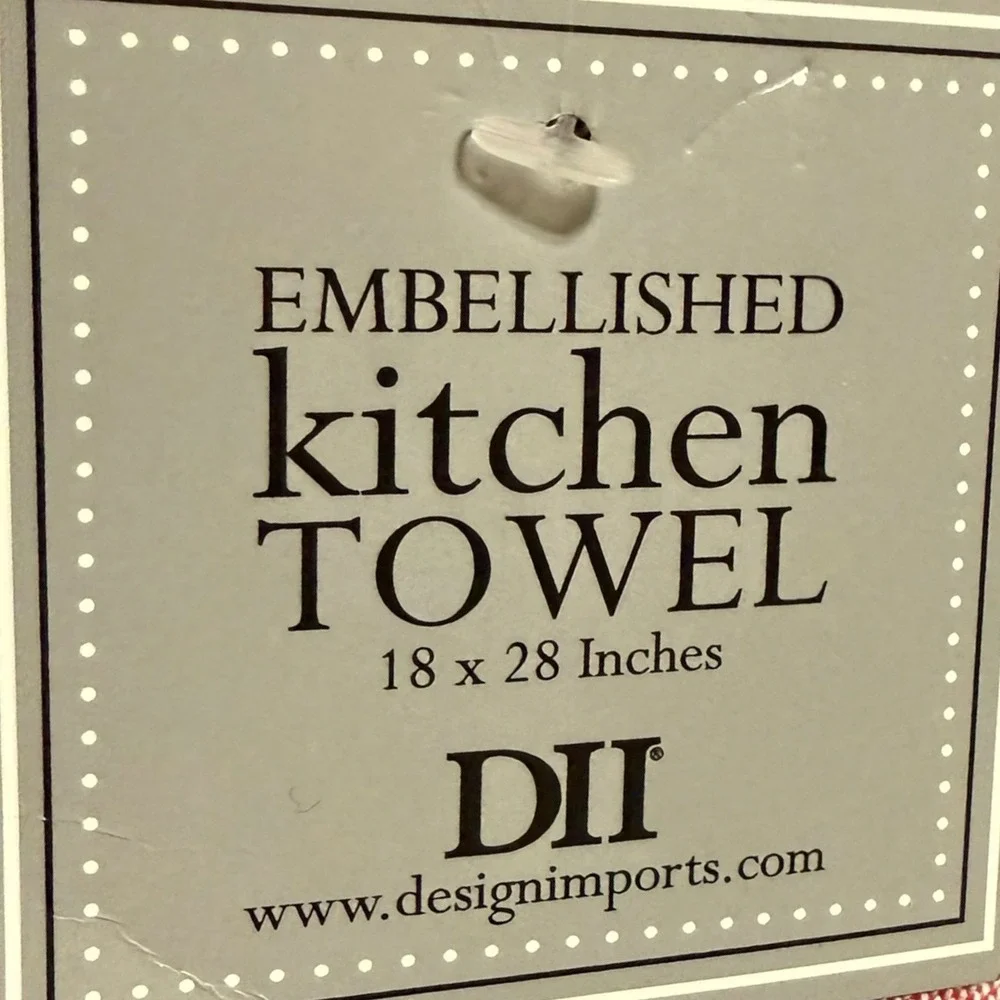 NWT DII You Float My Boat Plaid Kitchen Towel Set of 2 Blue Red Nautical 18x28